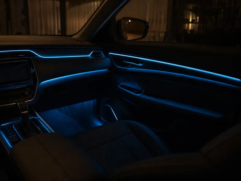 Полная RGB-подсветка салона автомобиля с управлением из приложения
