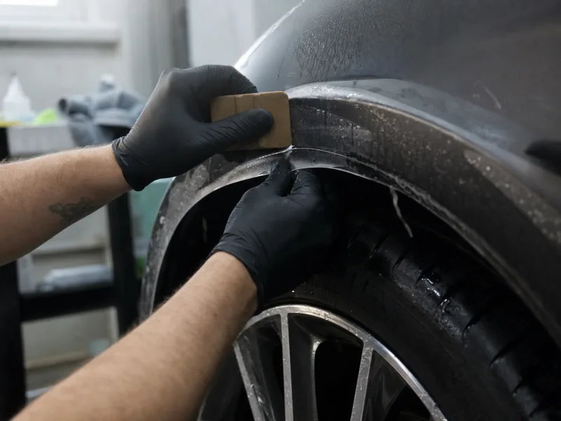 Антигравийная защита колёсных арок автомобиля